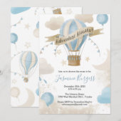 Adventure Awaits Baby shower Invitation for BOY Kaart (Voorkant / Achterkant)