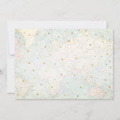 Adventure Awaits Baby shower Invitation Travel Map Kaart (Achterkant)