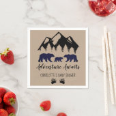 Adventure Awaits Beren Kraft Baby shower Napkins Servet (Insitu)