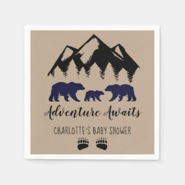 Adventure Awaits Beren Kraft Baby shower Napkins Servet