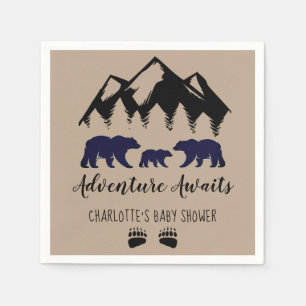 Adventure Awaits Beren Kraft Baby shower Napkins Servet