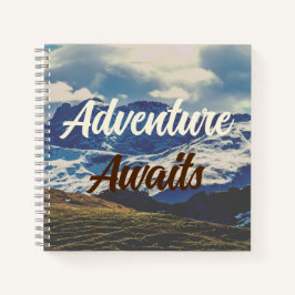 Adventure Awaits Berge Notizbuch Notitieboek