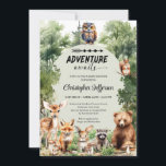 Adventure Awaits bosdier Baby shower Kaart<br><div class="desc">Vier de aankomende komst van je kleine baby boy / meisje met deze geweldige sprookje bosland thema baby shower uitnodiging. Het ontwerp bevat een groep schattige bosdieren,  vrienden en rustiek botanisch groen. Aarzel niet om contact met mij op te nemen voor overeenkomende items of maatwerk. Blush-Rozen Baby ©</div>