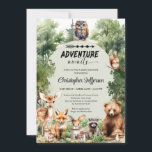 Adventure Awaits bosdier Baby shower Kaart<br><div class="desc">Vier de aankomende komst van je kleine baby boy / meisje met deze geweldige sprookje bosland thema baby shower uitnodiging. Het ontwerp bevat een groep schattige bosdieren,  vrienden en rustiek botanisch groen. Aarzel niet om contact met mij op te nemen voor overeenkomende items of maatwerk. Blush-Rozen Baby ©</div>