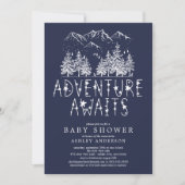 Adventure Awaits Boy baby shower Kaart (Voorkant)