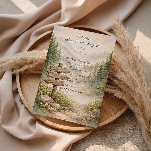 Adventure Awaits Bridal Shower Kaart