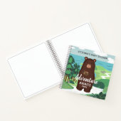 Adventure Awaits Brown Beer Landscape Baby shower Notitieboek (Binnen)
