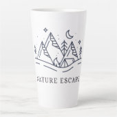 "Adventure Awaits Camping Graphic Latte Mok (Voorkant)