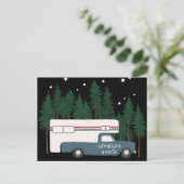 ADVENTURE AWAITS Camping Truck RV Briefkaart (Staand voorkant)