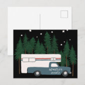ADVENTURE AWAITS Camping Truck RV Briefkaart (Voorkant / Achterkant)