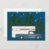 ADVENTURE AWAITS Camping Truck RV Briefkaart (Voorkant / Achterkant)