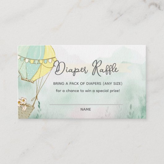 Adventure Awaits Diaper Raffle Informatiekaartje (Voorkant)