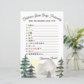 Adventure Awaits!Emoji Pictionary Baby shower Game (Staand voorkant)