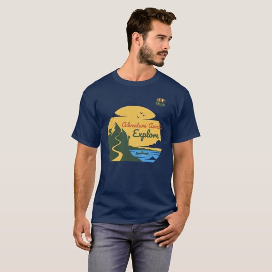 Adventure Awaits: Explore & Enjoy Nature T-shirt (Voorkant volledig)