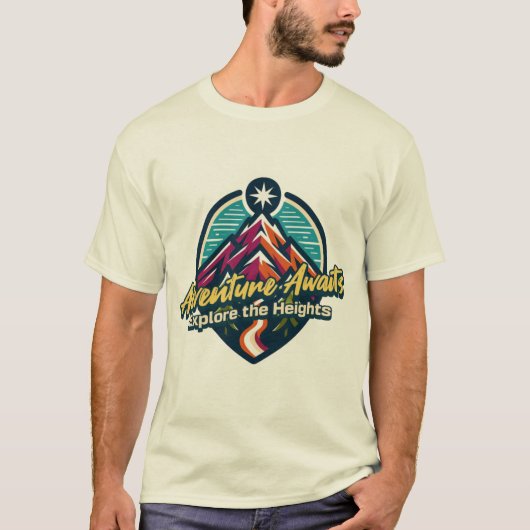 Adventure Awaits: Explore the Heights  T-shirt (Voorkant)