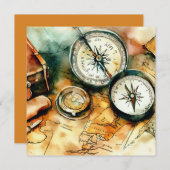 Adventure Awaits: Explorers' Edition, een Baby sho Kaart (Voorkant / Achterkant)