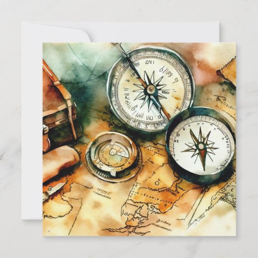 Adventure Awaits: Explorers' Edition, een Baby sho Kaart (Voorkant)