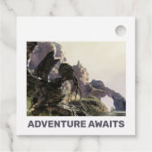 Adventure Awaits. Fantasy landscape Bedankjes Labels (Achterkant)