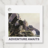 Adventure Awaits. Fantasy landscape Bedankjes Labels (Voorkant)