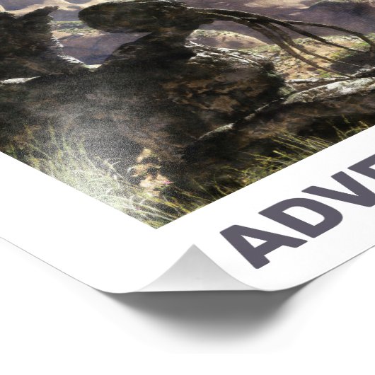 Adventure Awaits. Fantasy landscape Foto Afdruk (Hoek)