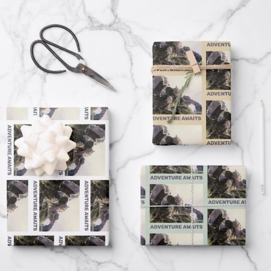 Adventure Awaits. Fantasy landscape Inpakpapier Vel (Voorkant)