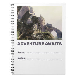 Adventure Awaits. Fantasy landscape Notitieboek