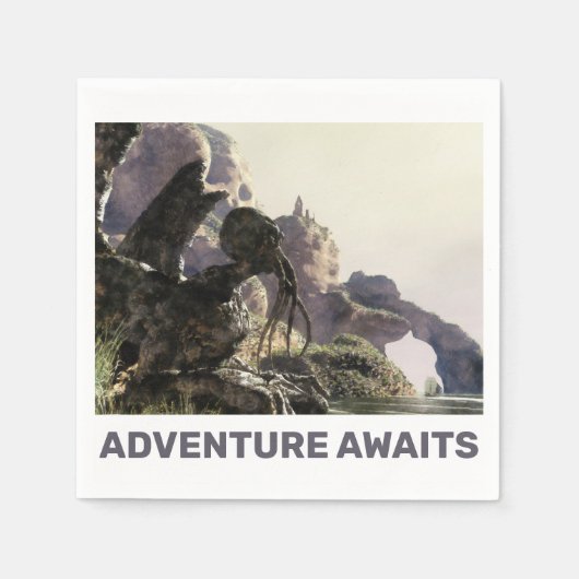 Adventure Awaits. Fantasy landscape Servet (Voorkant)