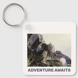 Adventure Awaits. Fantasy landscape Sleutelhanger