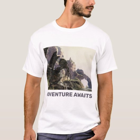 Adventure Awaits. Fantasy landscape T-shirt (Voorkant)