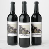 Adventure Awaits. Fantasy landscape Wijn Etiket (Flessen)