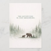 Adventure Awaits Forest Animals Baby Shower Kaart (Achterkant)