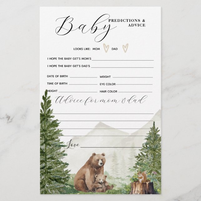 Adventure Awaits Gender Neutraal Baby shower Spel (Voorkant)