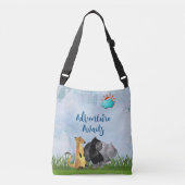 Adventure Awaits - Gorilla Hippo en Meerkat Crossbody Tas (Voorkant)