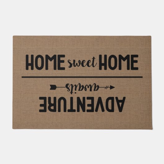 Adventure Awaits & Home Sweet Home Doormat Deurmat (Voorkant)