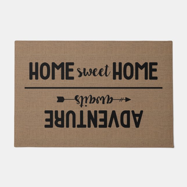 Adventure Awaits & Home Sweet Home Doormat Deurmat (Voorkant)