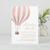 Adventure Awaits Hot Air Balballonmeisje Birthday Kaart (Staand voorkant)