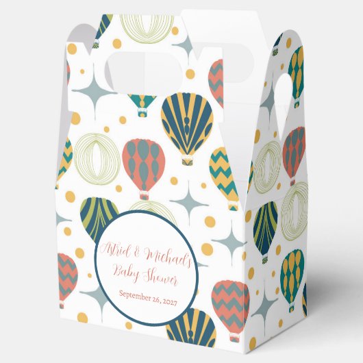 Adventure Awaits Hot Air Ballon Baby shower Bedankdoosjes (Geopend)