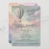 Adventure Awaits Hot Air Ballon Baby shower Kaart (Voorkant / Achterkant)