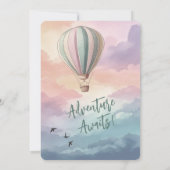 Adventure Awaits Hot Air Ballon Baby shower Kaart (Achterkant)