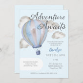 Adventure Awaits Hot Air Ballon Baby shower Kaart (Voorkant / Achterkant)
