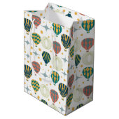 Adventure Awaits Hot Air Ballon Baby shower Medium Cadeauzakje (Achterkant Gekanteld)