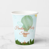 Adventure Awaits Hot Air Ballon Baby shower Papieren Bekers (Achterkant)