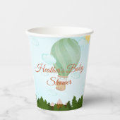 Adventure Awaits Hot Air Ballon Baby shower Papieren Bekers (Voorkant)