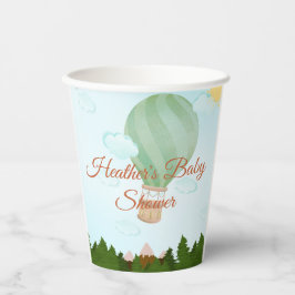 Adventure Awaits Hot Air Ballon Baby shower Papieren Bekers