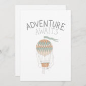 Adventure Awaits Hot Air ballon Feestdagenkaart (Voorkant / Achterkant)