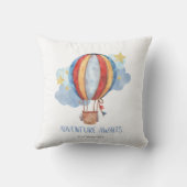 Adventure Awaits Hot Air Ballon Nursery Baby Kinde Kussen (Achterkant)
