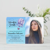 Adventure Awaits Hot Air Ballon Photo Afstuderen Kaart (Staand voorkant)