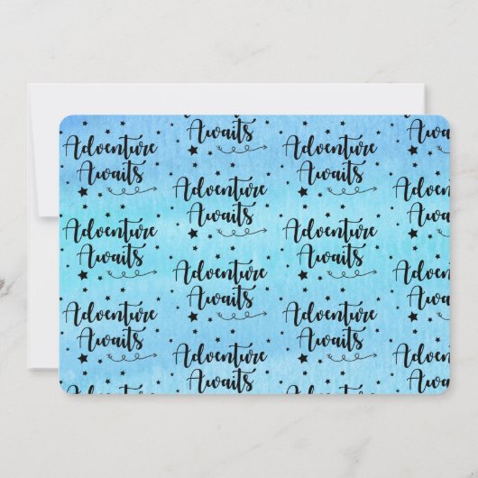 Adventure Awaits Hot Air Ballon Photo Afstuderen Kaart (Achterkant)