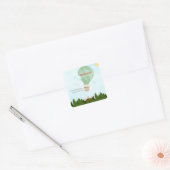 Adventure Awaits Hot Air Ballon Vierkante Sticker (Envelop)
