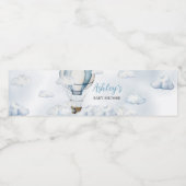 Adventure Awaits Hot Air Ballon Waterfles Etiket (Enkel label)